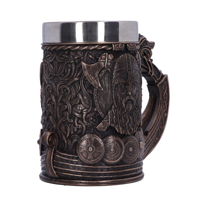 Bronze Drakkar Dragon Boat Viking Tankard B4810P9