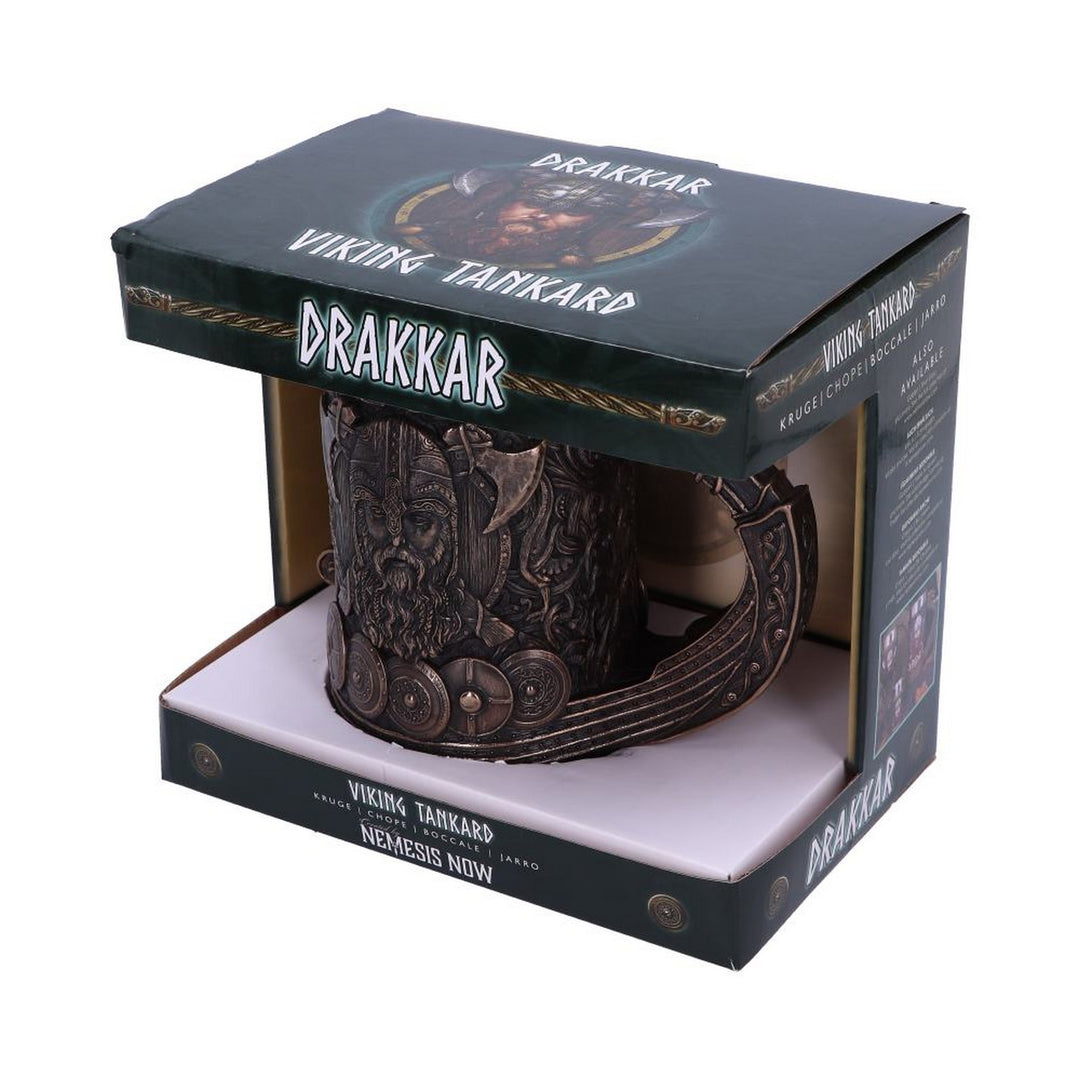 Bronze Drakkar Dragon Boat Viking Tankard B4810P9