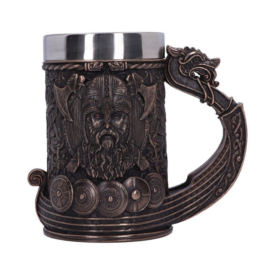 Bronze Drakkar Dragon Boat Viking Tankard B4810P9