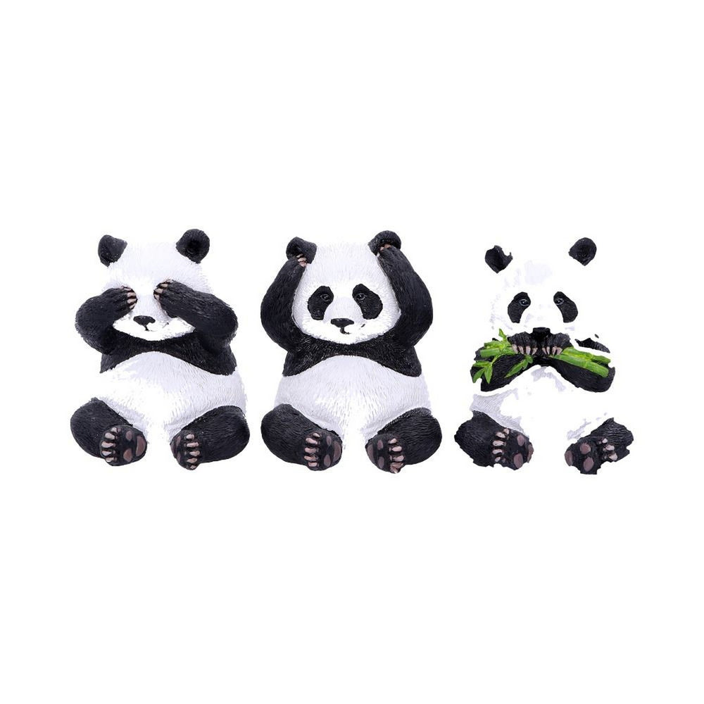 Three Wise Pandas Bear Ornaments B4859P9
