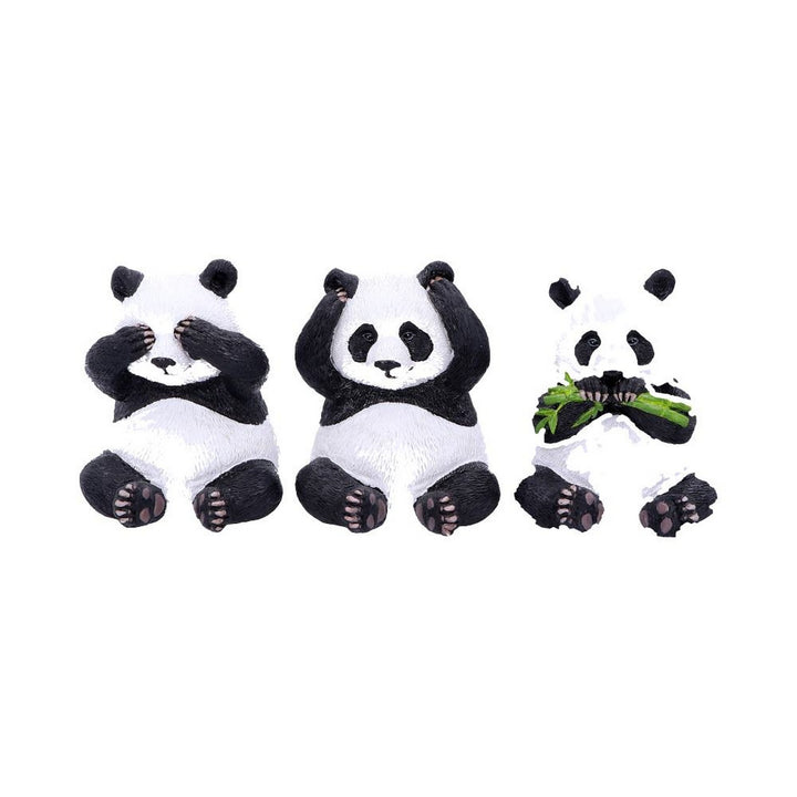 Three Wise Pandas Bear Ornaments B4859P9
