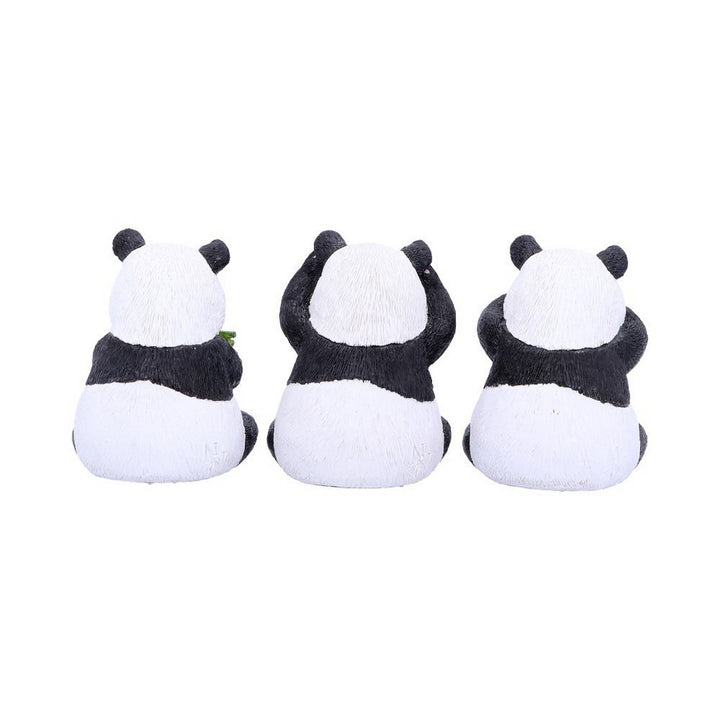 Three Wise Pandas Bear Ornaments B4859P9