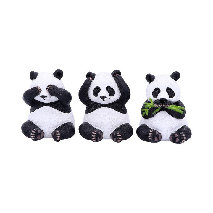 Three Wise Pandas Bear Ornaments B4859P9