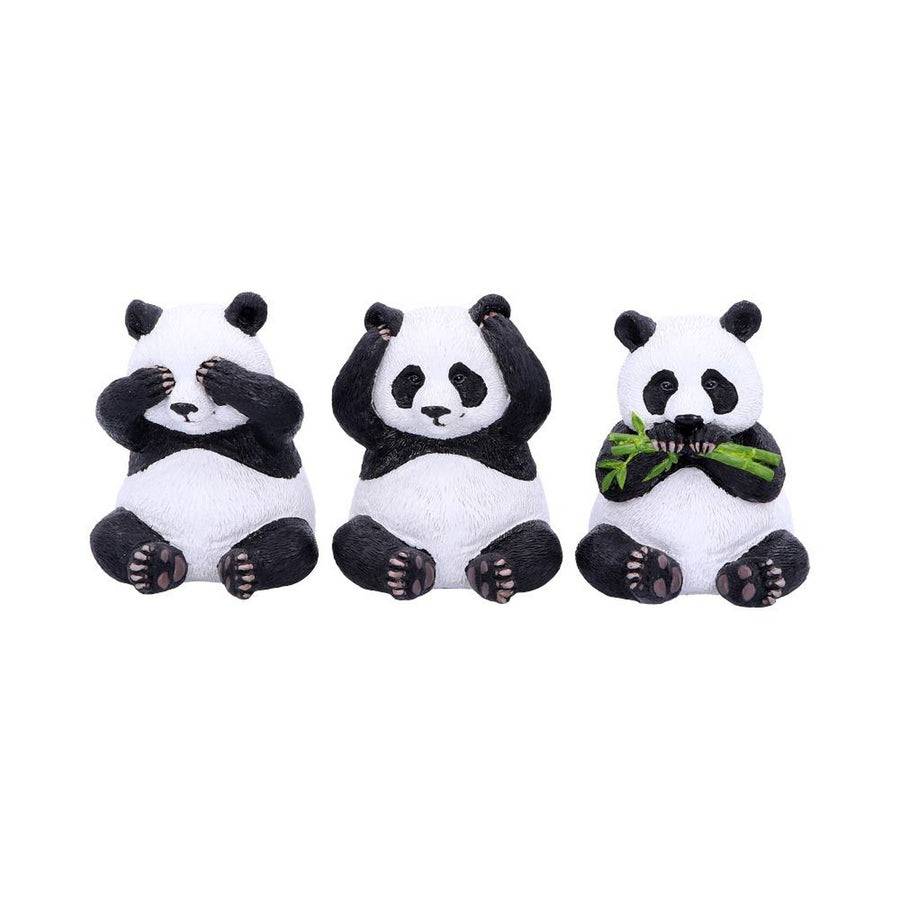 Three Wise Pandas Bear Ornaments B4859P9