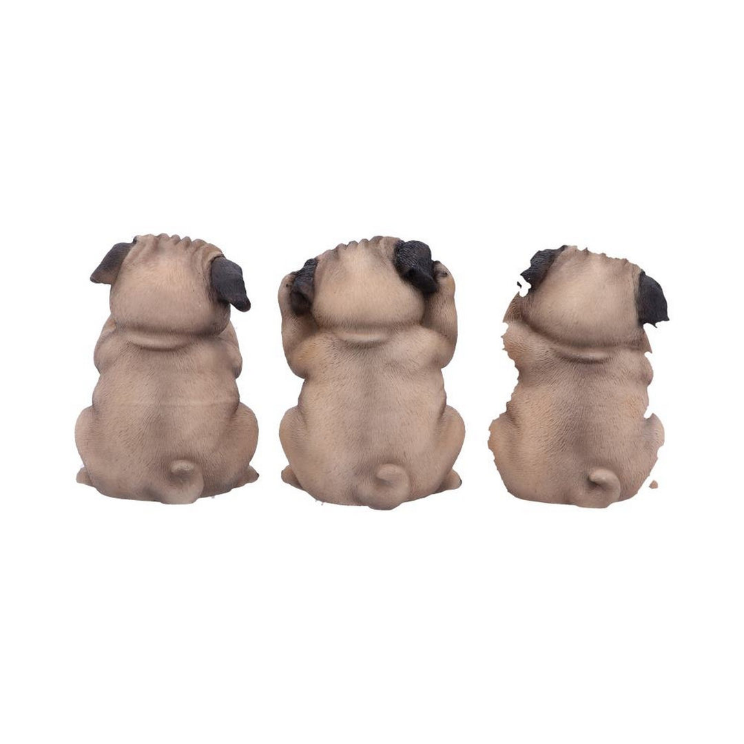 Three Wise Pugs Dog Ornaments B4884P9