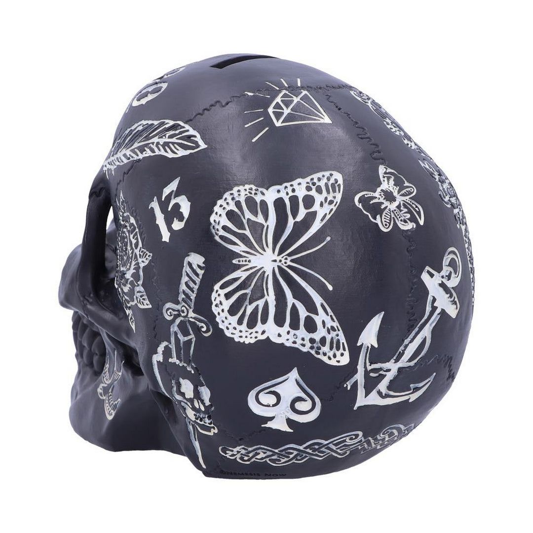 Black and White Traditional, Tribal Tattoo Fund Skull B5109R0