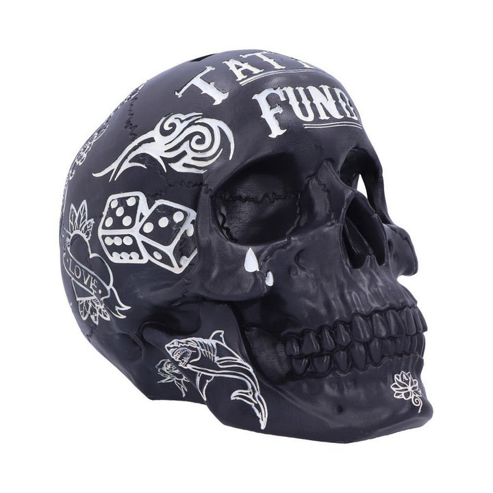 Black and White Traditional, Tribal Tattoo Fund Skull B5109R0