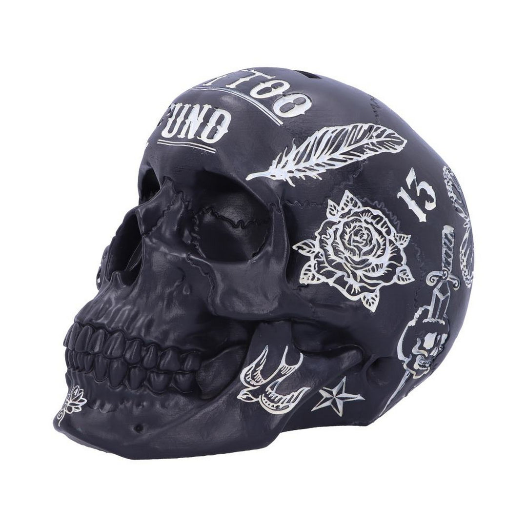 Black and White Traditional, Tribal Tattoo Fund Skull B5109R0
