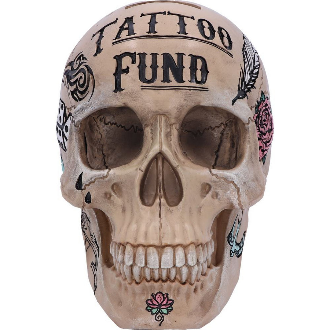 Natural Bone Coloured Traditional, Tribal Tattoo Fund Skull B5110R0