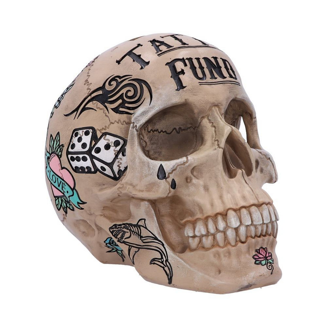 Natural Bone Coloured Traditional, Tribal Tattoo Fund Skull B5110R0