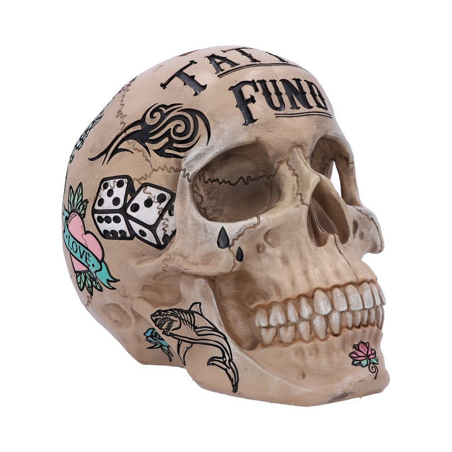 Natural Bone Coloured Traditional, Tribal Tattoo Fund Skull B5110R0