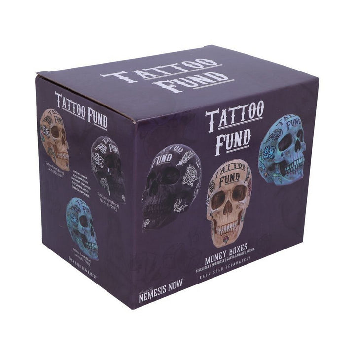 Aqua Blue Traditional, Tribal Tattoo Fund Skull B5111R0