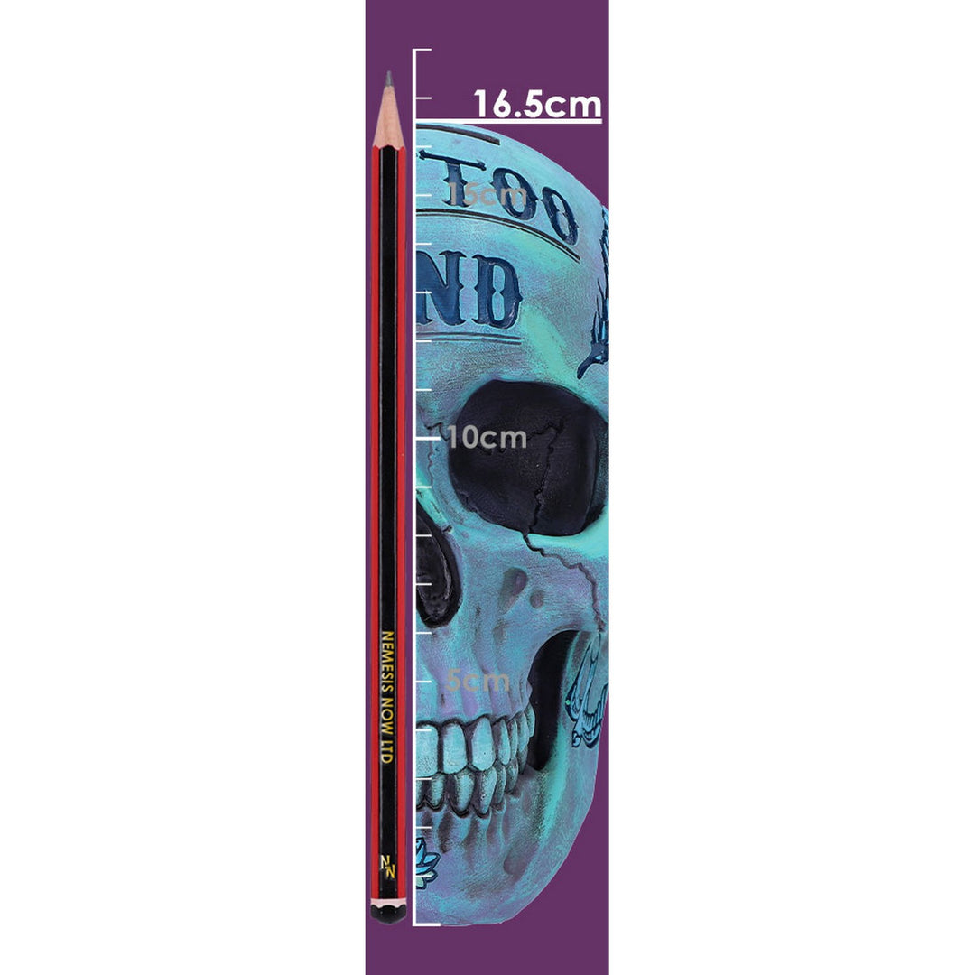 Aqua Blue Traditional, Tribal Tattoo Fund Skull B5111R0