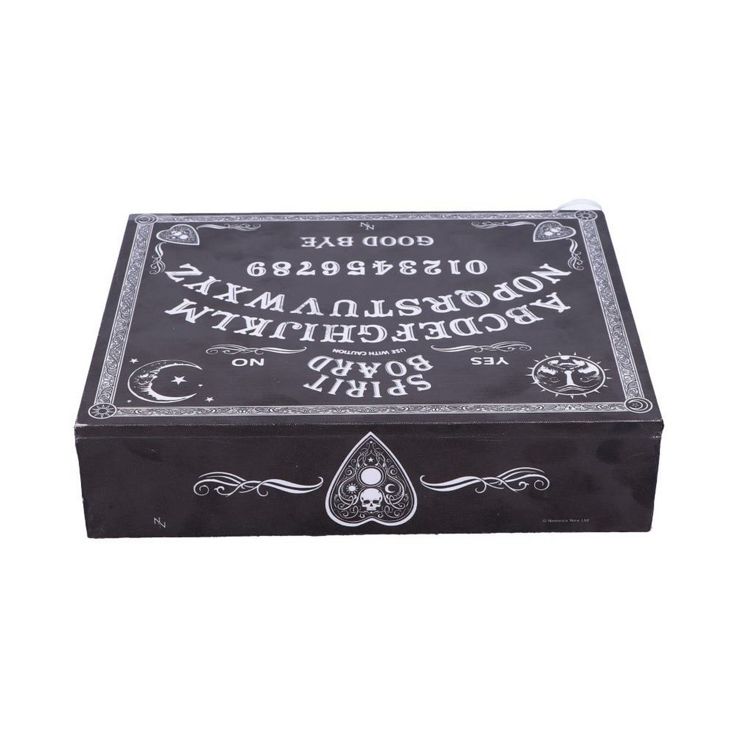 Black and White Spirit Board and Planchette Jewellery Storage Box with Mirror B5112R0