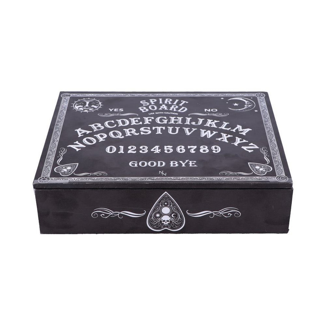 Black and White Spirit Board and Planchette Jewellery Storage Box with Mirror B5112R0