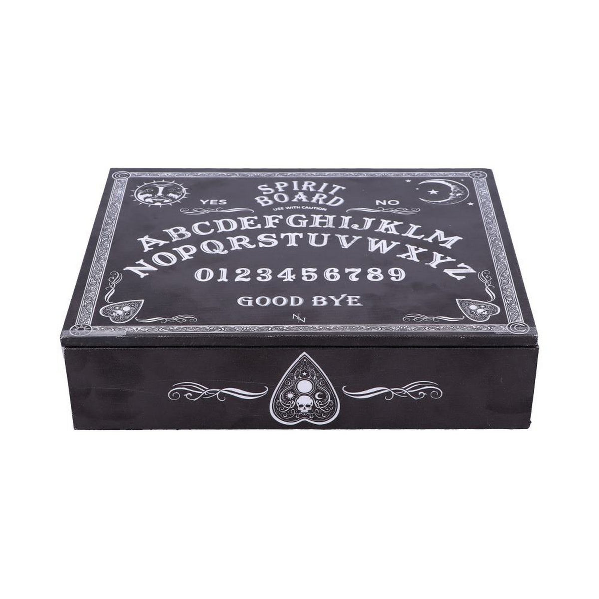 Black and White Spirit Board and Planchette Jewellery Storage Box with Mirror B5112R0