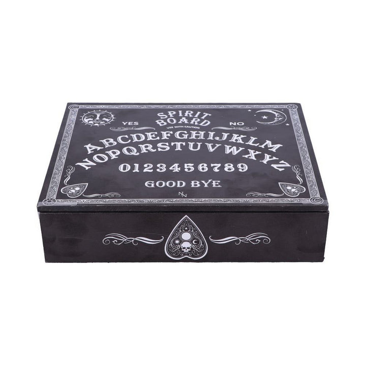 Black and White Spirit Board and Planchette Jewellery Storage Box with Mirror B5112R0