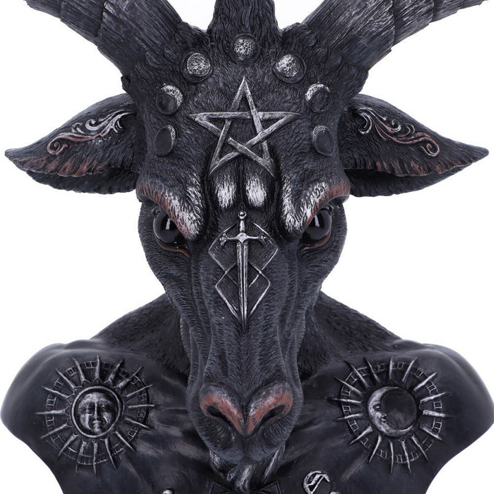 Celestial Black and Silver Baphomet Bust B5114R0