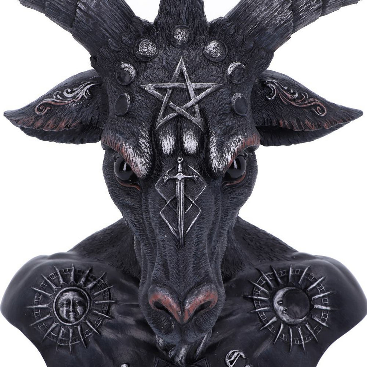 Celestial Black and Silver Baphomet Bust B5114R0