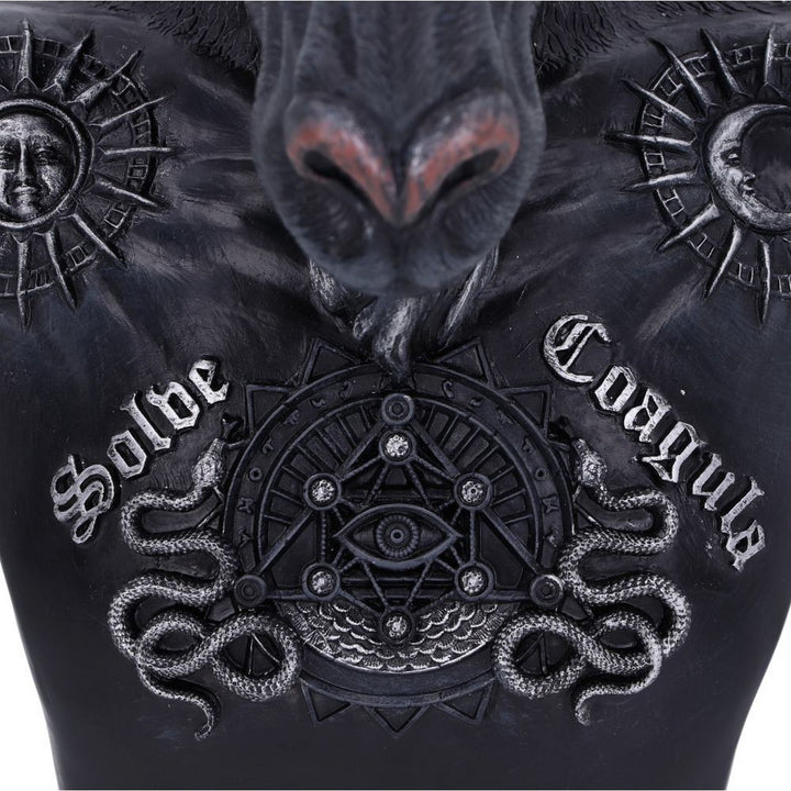Celestial Black and Silver Baphomet Bust B5114R0