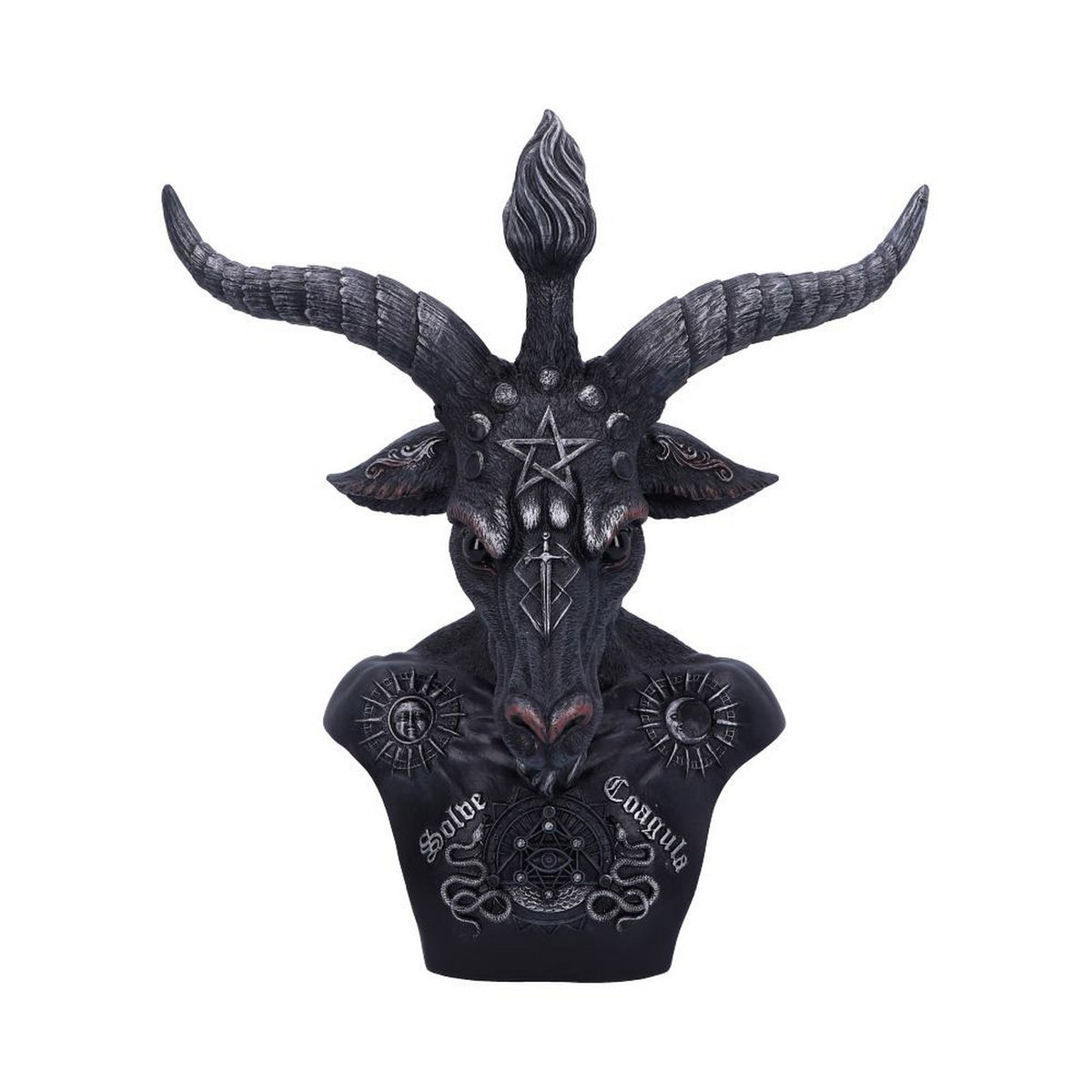 Celestial Black and Silver Baphomet Bust B5114R0