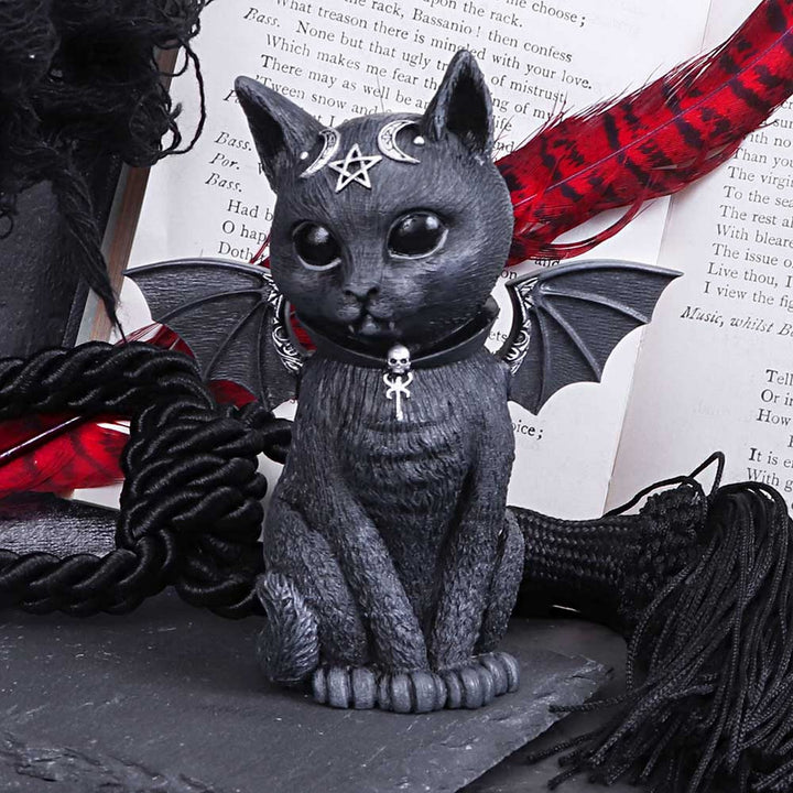 Malpuss Winged Occult Cat Figurine B5149R0