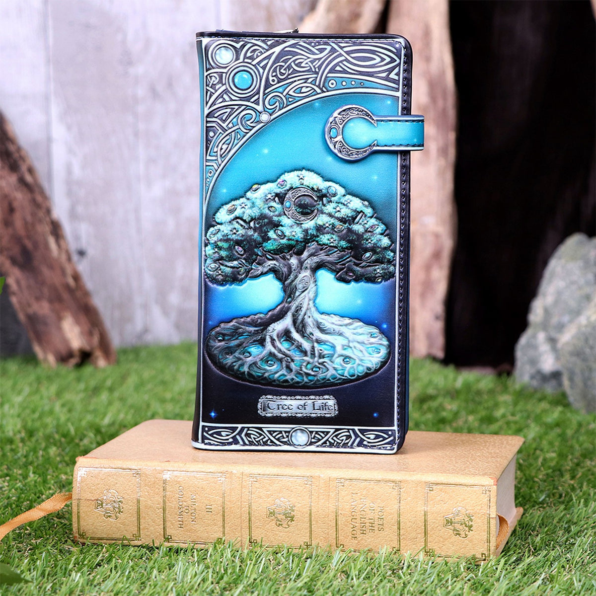 Tree of Life Pagan Moon Embossed Purse B5174R0