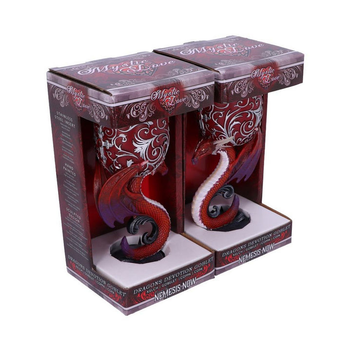 Dragons Devotion Twin Dragon Heart Set of Two Goblets B5190R0