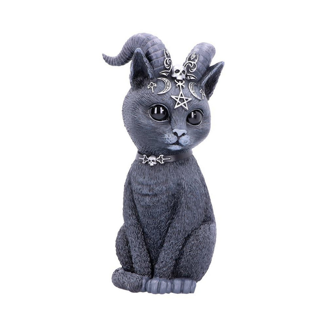 Large Pawzuph Horned Occult Cat Figurine B5236S0