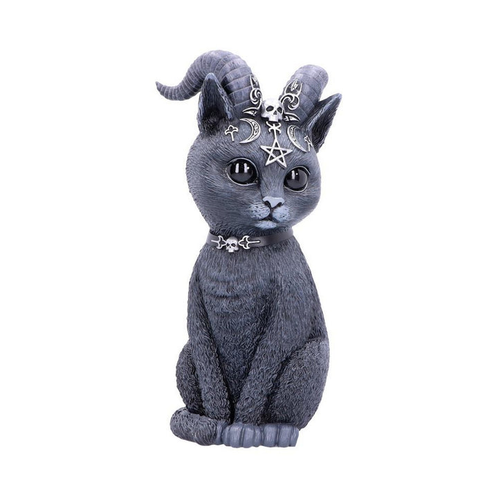 Large Pawzuph Horned Occult Cat Figurine B5236S0