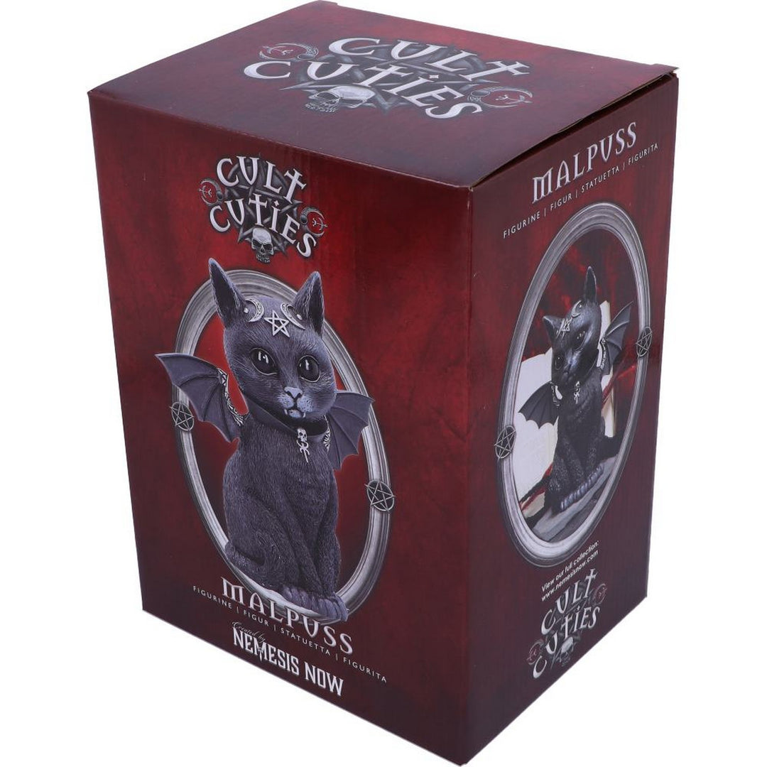 Large Malpuss Winged Occult Cat Figurine B5237S0