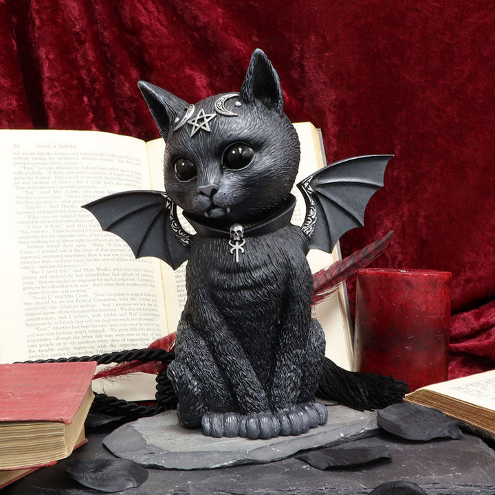 Large Malpuss Winged Occult Cat Figurine B5237S0