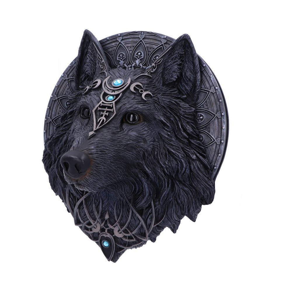 Dark Gothic Magical Wolf Moon Wall Hanging Plaque B5240S0