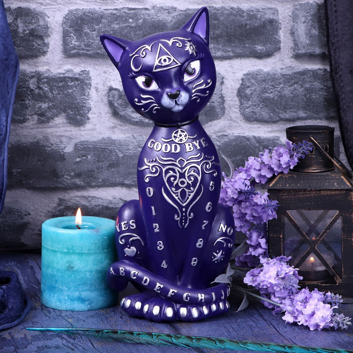Purple Mystic Kitty 26cm Ouija Cat Figurine B5266S0