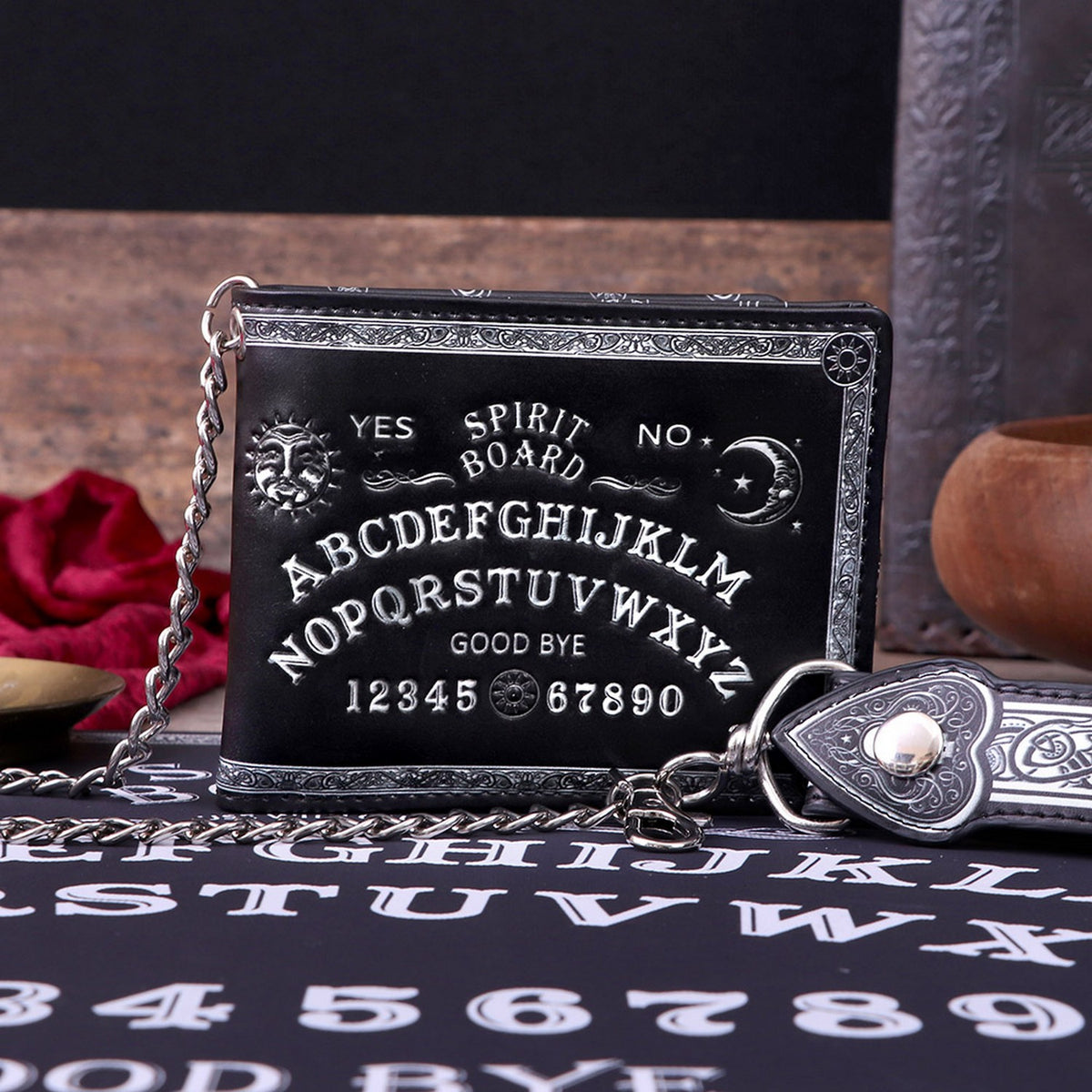 Nemesis Now Spirit Board Embossed Purse Ouija Wallet Black 18.5cm B5376S0
