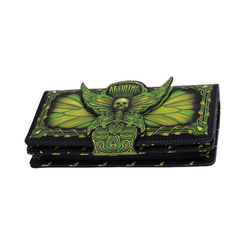 Absinthe La Fee Verte Green Fairy Embossed Purse B5403S0