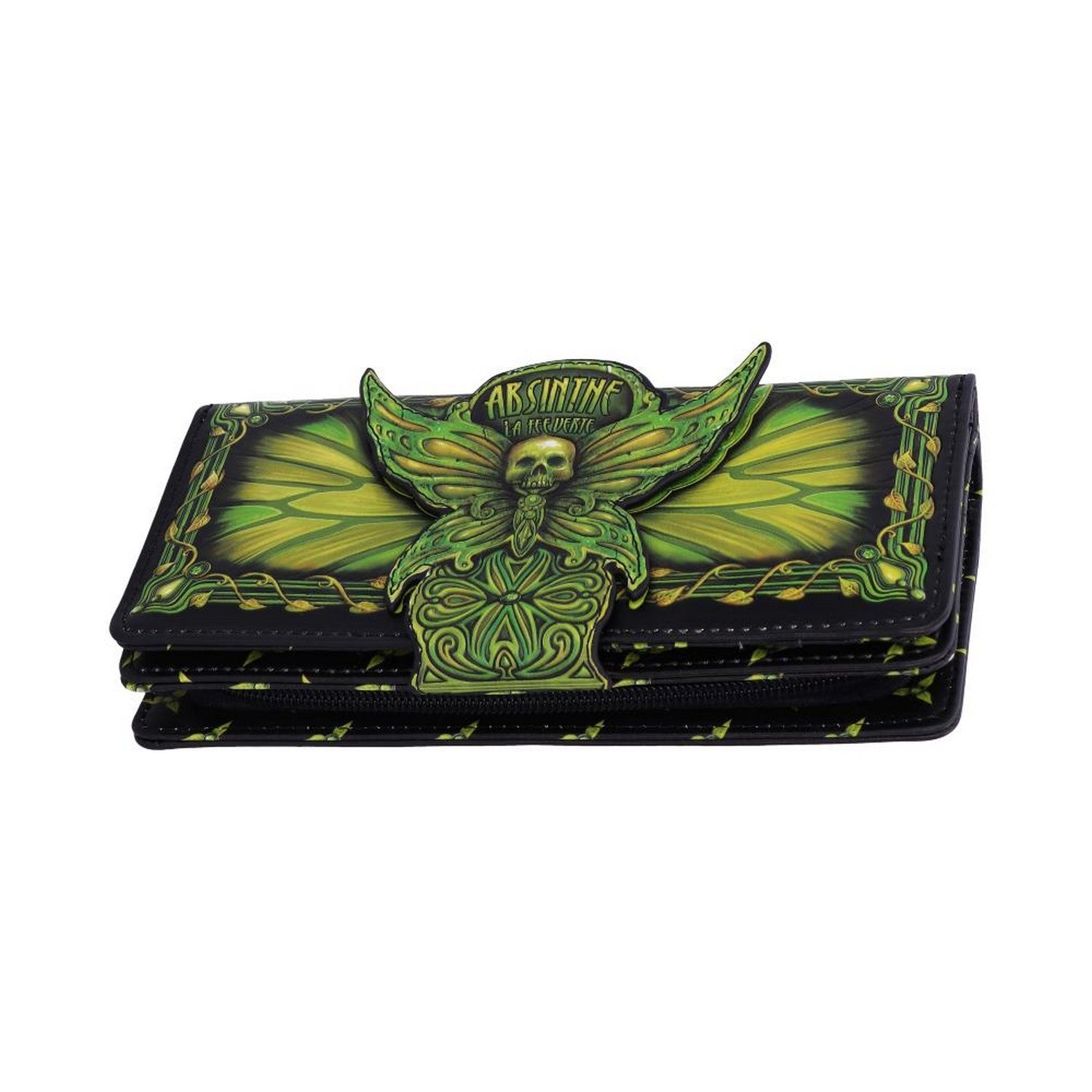 Absinthe La Fee Verte Green Fairy Embossed Purse B5403S0