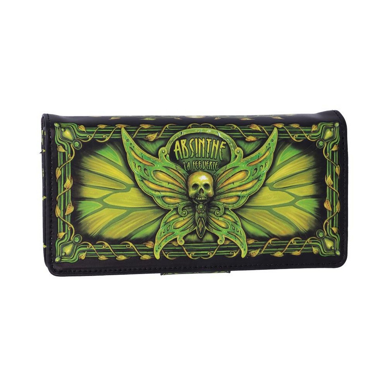 Absinthe La Fee Verte Green Fairy Embossed Purse B5403S0