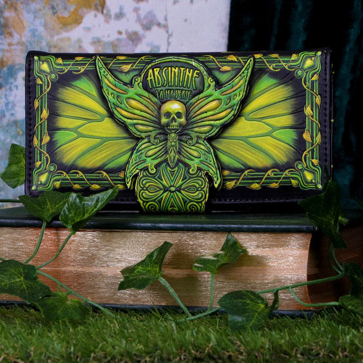 Absinthe La Fee Verte Green Fairy Embossed Purse B5403S0
