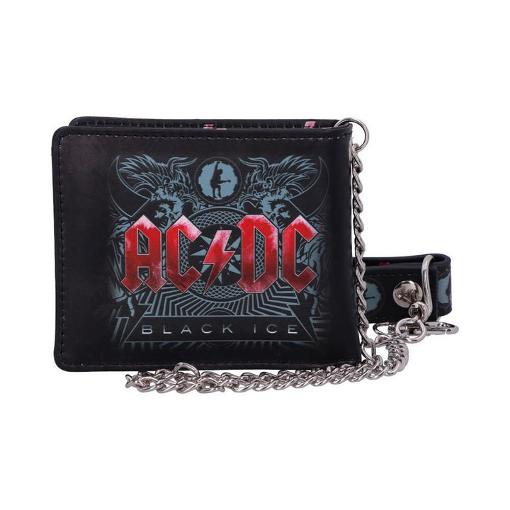 Officially Licensed AC/DC Black Ice Album Embossed Wallet and Chain B5520T1