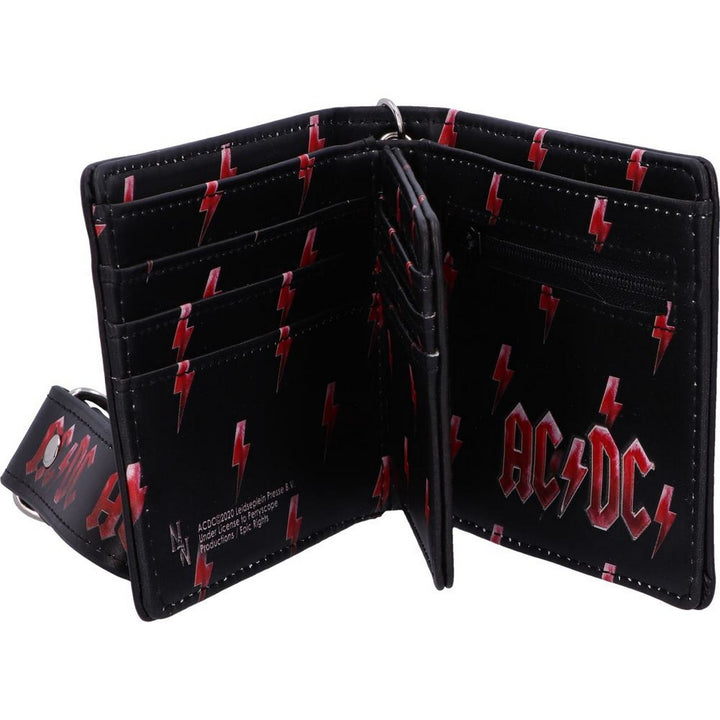 Officially Licensed AC/DC Black Ice Album Embossed Wallet and Chain B5520T1