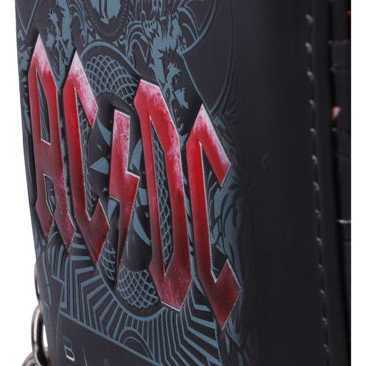 Officially Licensed AC/DC Black Ice Album Embossed Wallet and Chain B5520T1