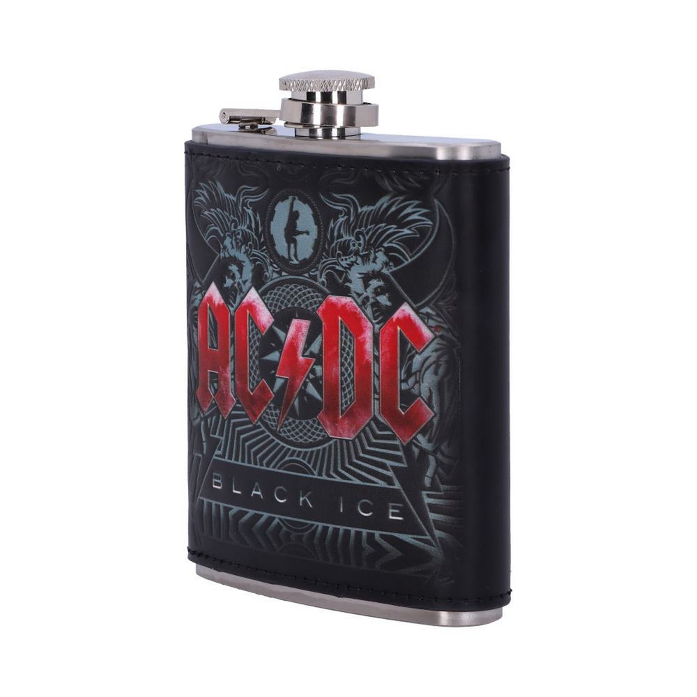 Officially Licensed AC/DC Black Ice Album Embossed Hip Flask B5521T1