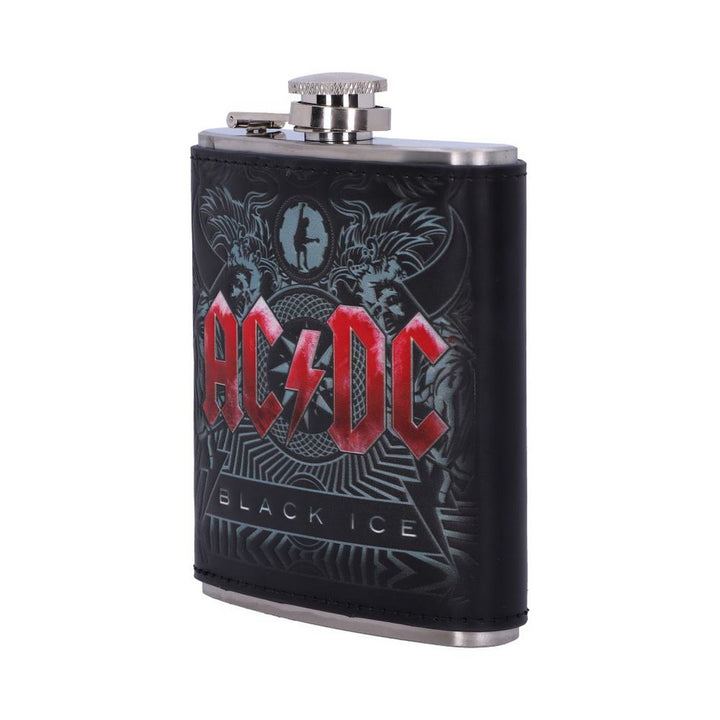 Officially Licensed AC/DC Black Ice Album Embossed Hip Flask B5521T1