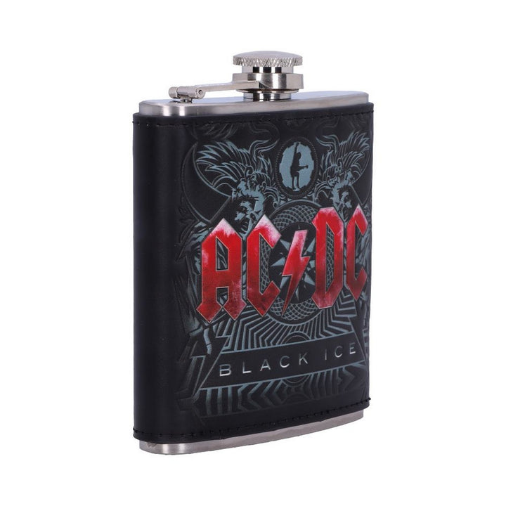 Officially Licensed AC/DC Black Ice Album Embossed Hip Flask B5521T1