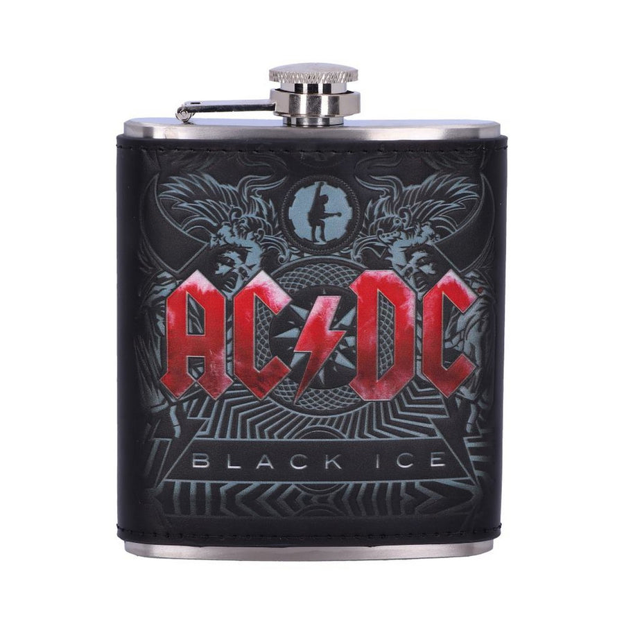 Officially Licensed AC/DC Black Ice Album Embossed Hip Flask B5521T1