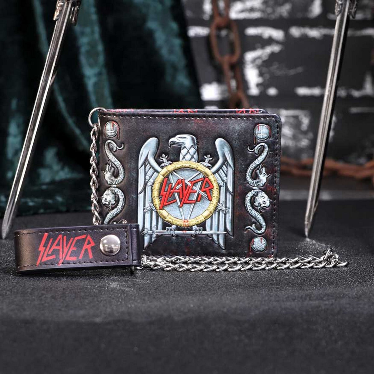 Officially Licensed Slayer Eagle Logo Embossed Wallet Purse B5523T1