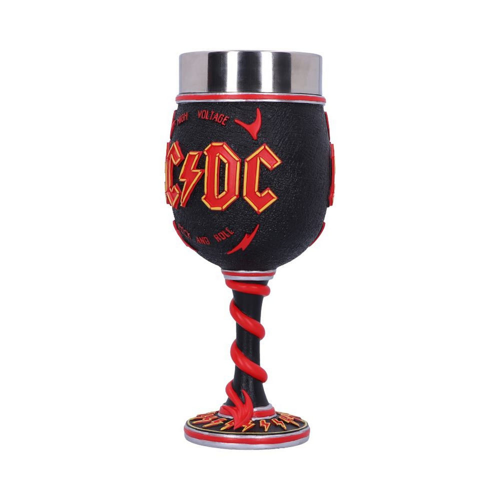 AC/DC High Voltage Rock and Roll Goblet Lighting Horns Wine Glass B5535T1