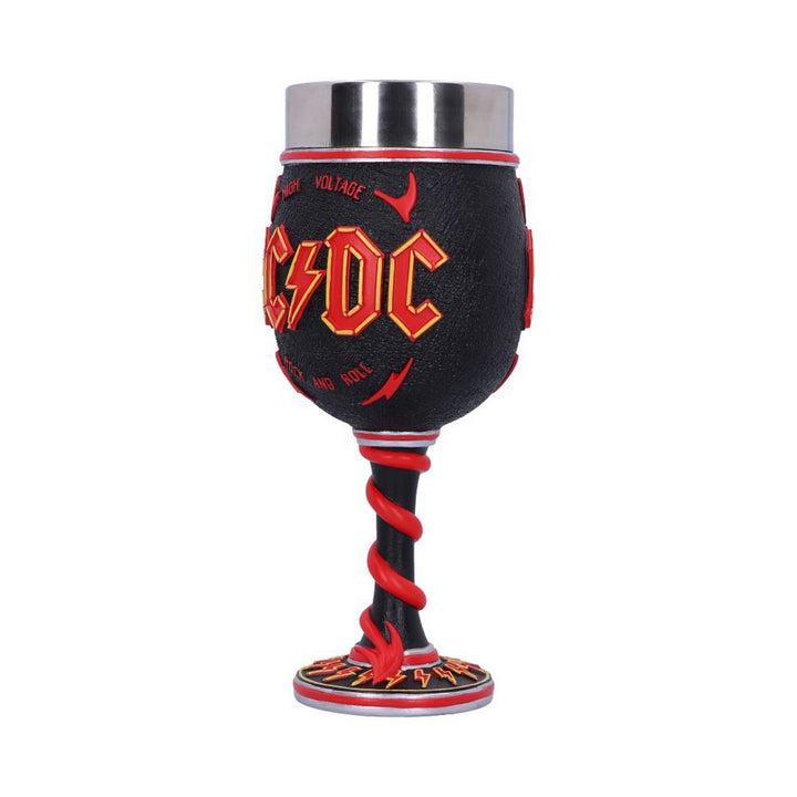 AC/DC High Voltage Rock and Roll Goblet Lighting Horns Wine Glass B5535T1