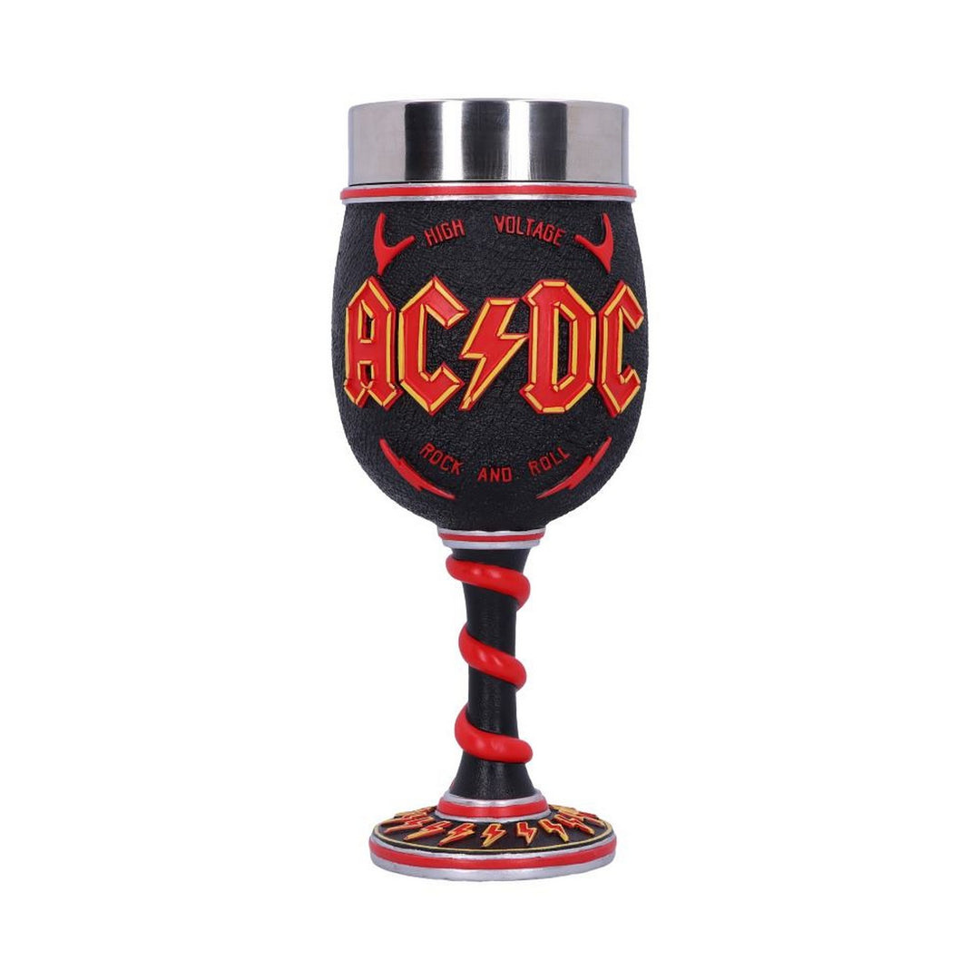 AC/DC High Voltage Rock and Roll Goblet Lighting Horns Wine Glass B5535T1